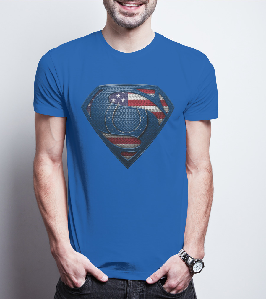Spm Indianapolis Colts American Flag Superman T-Shirt
