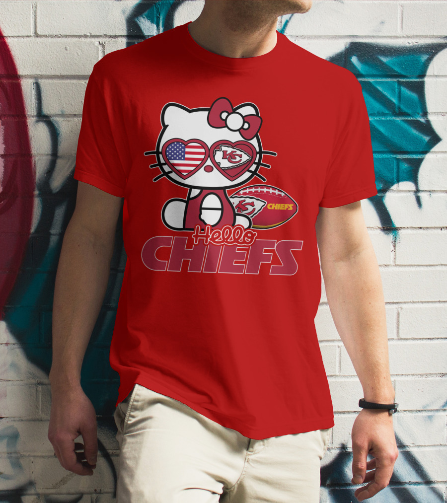 Hello Kitty Chiefs Kansas City Football USA T-Shirt