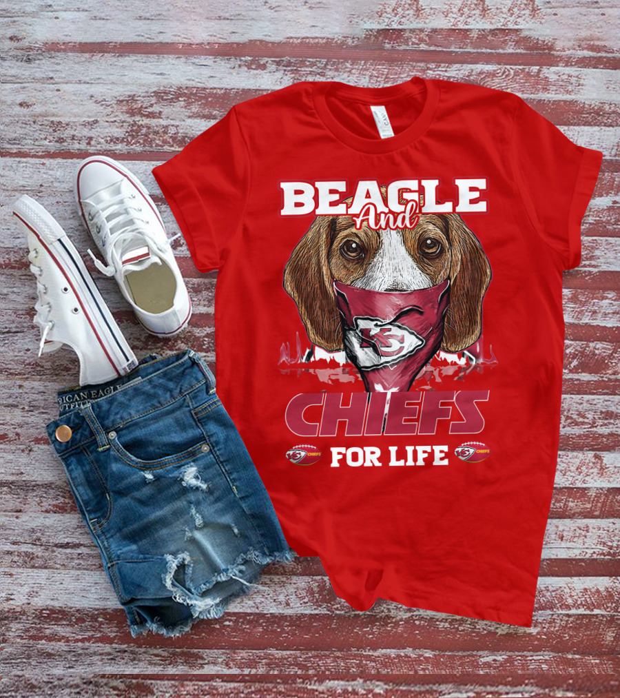Beagle And Chiefs For Life Kansas City Chiefs T-Shirt
