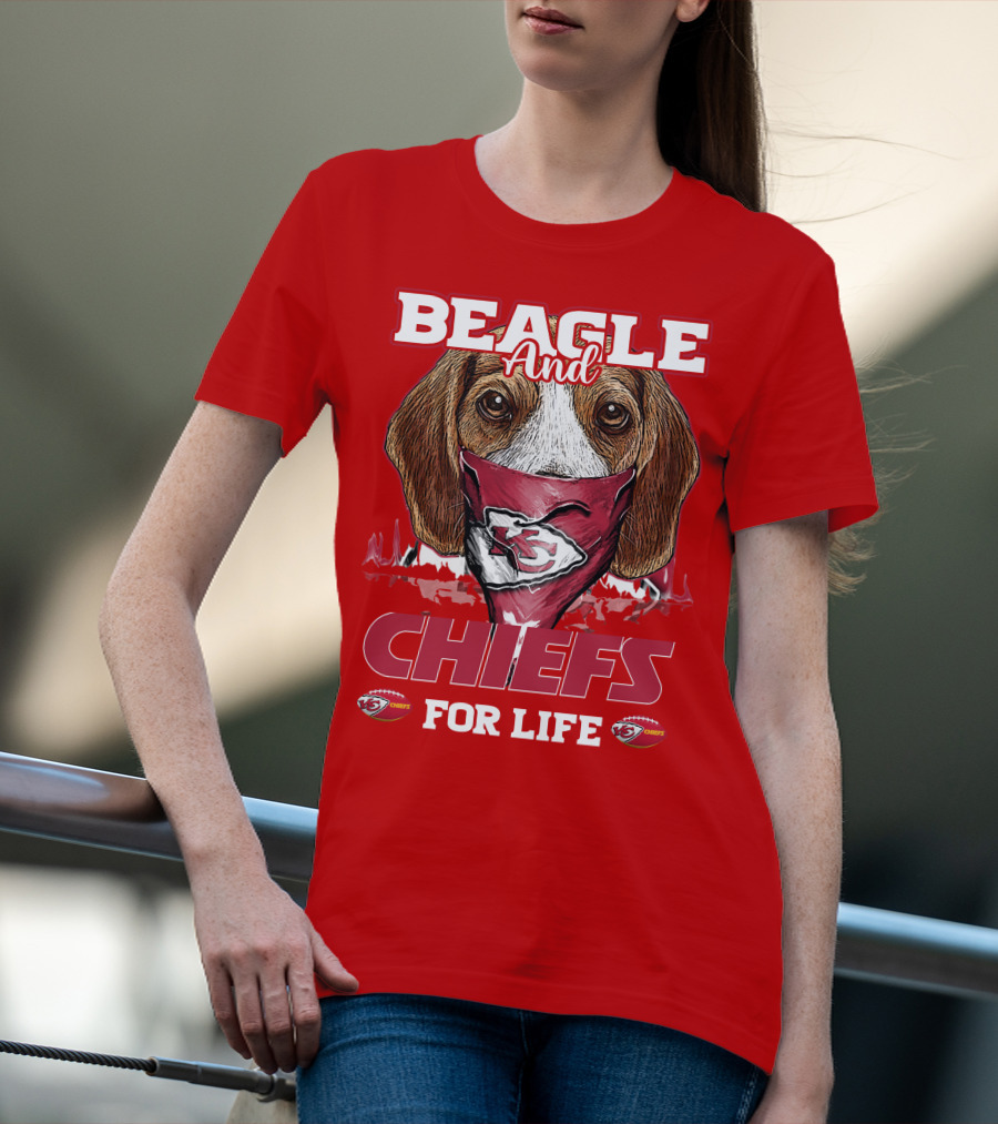 Beagle And Chiefs For Life Kansas City Chiefs T-Shirt