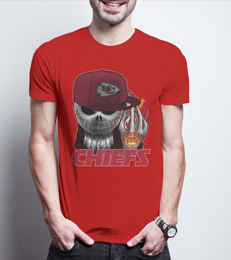 Jackskull Chiefs Kansas City Football T-Shirt