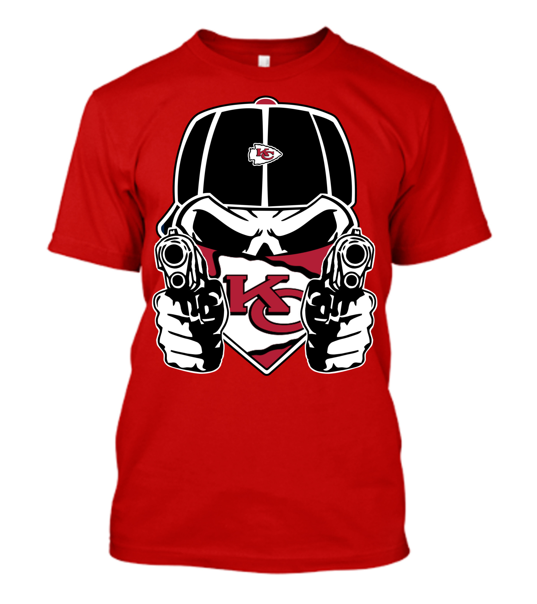 Kansas City Chiefs Bold Skull Logo Showdown T-Shirt