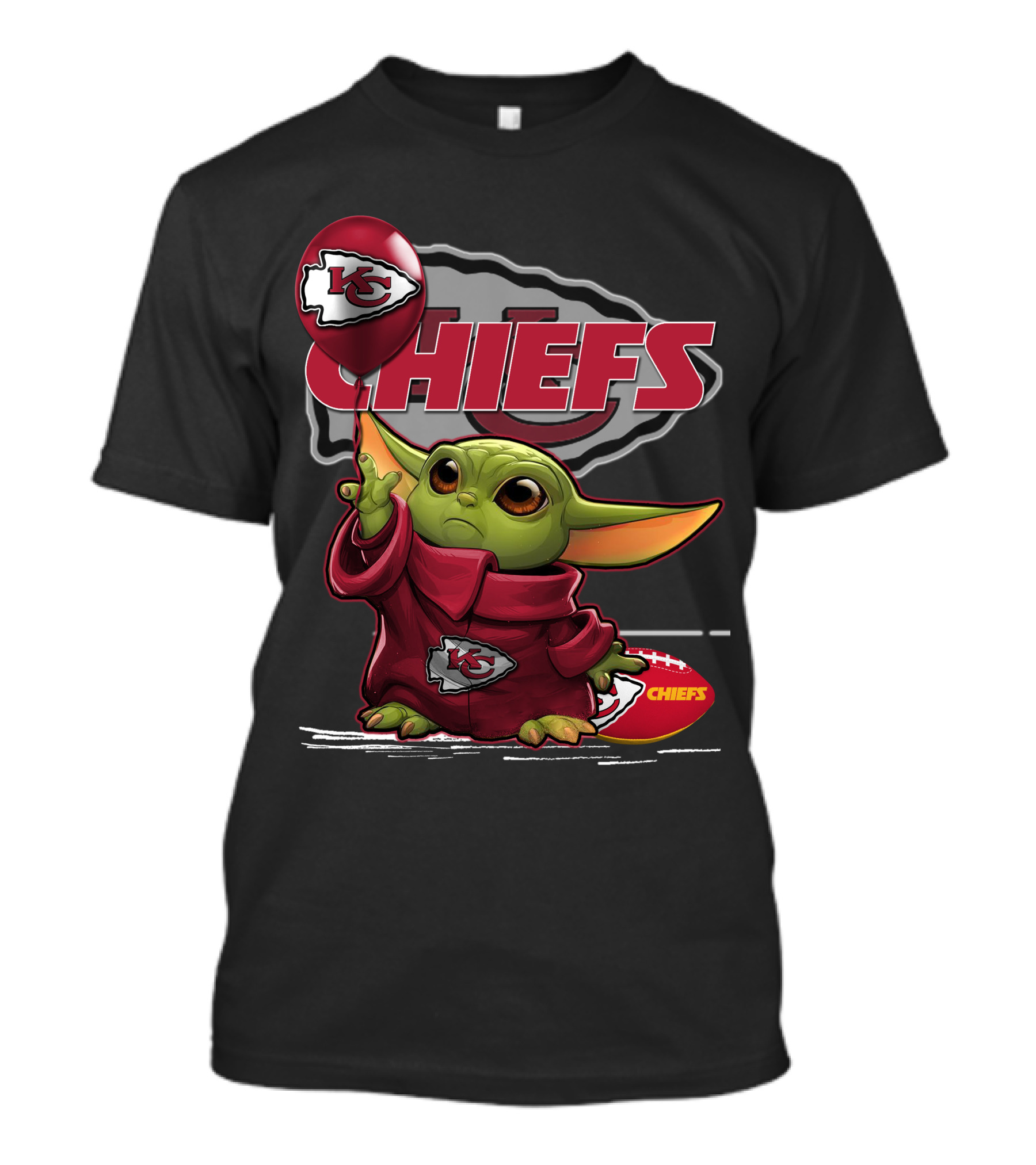 Yoda Chiefs Kansas City Football Fan Alien Jedi Force T-Shirt