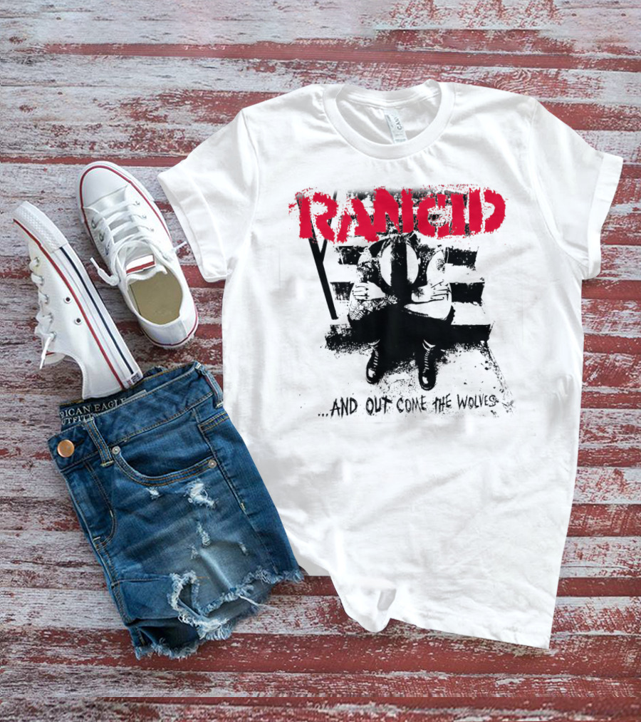 Rancid And Out Come The Wolves Album Cover Sit Scene T-Shirt