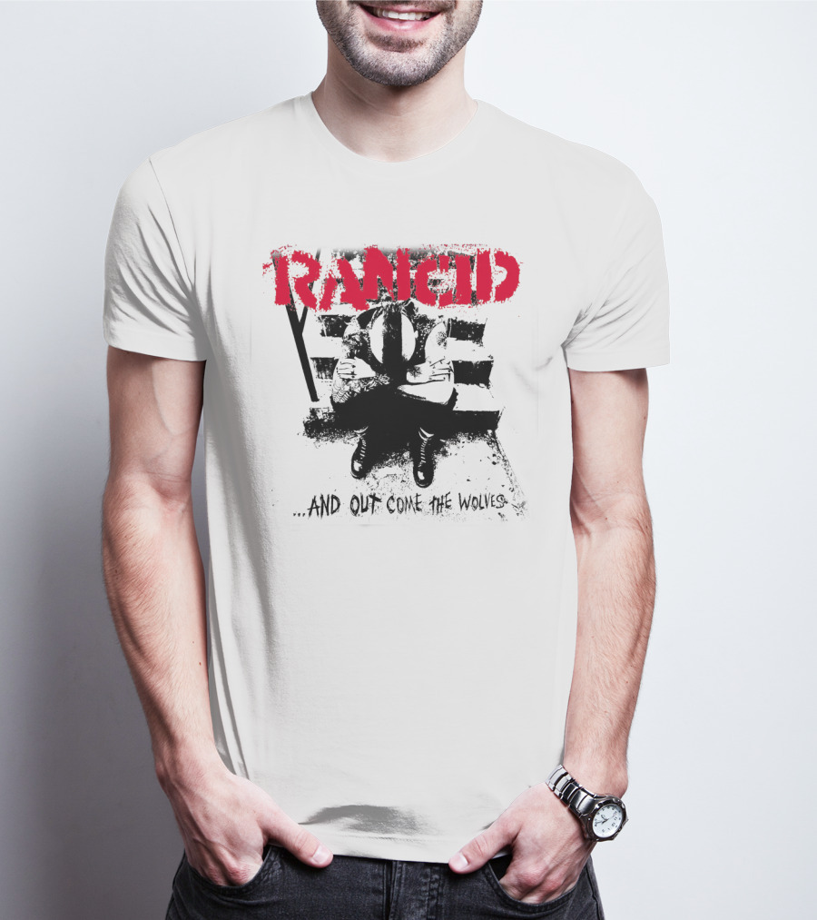 Rancid And Out Come The Wolves Album Cover Sit Scene T-Shirt