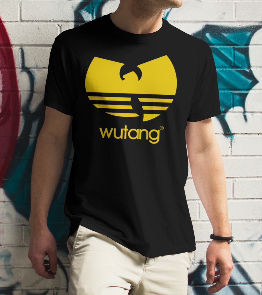 Wutang Yellow Iconic Symbol And Text T-Shirt