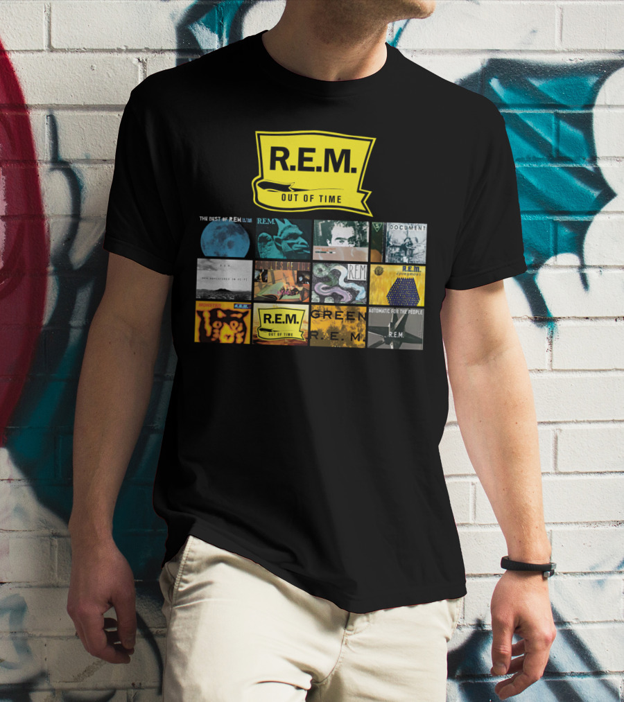R.E.M. Out Of Time Album Covers Collection T-Shirt