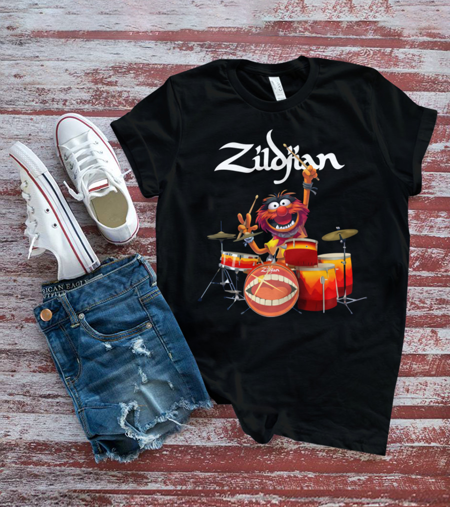 The Muppet Show Animal Zildjian Drums Enthusiast Playful T-Shirt