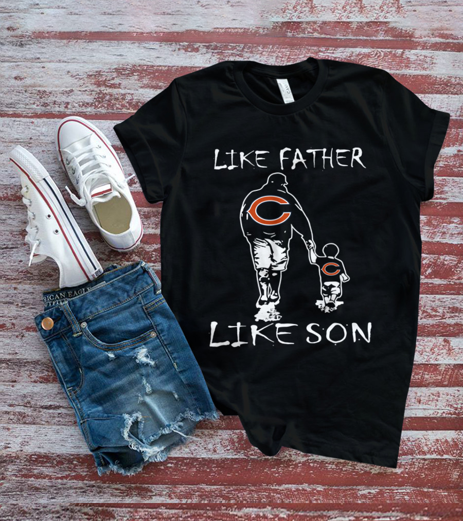 Like Father Like Son Chicago Bears Matching Outfits T-Shirt