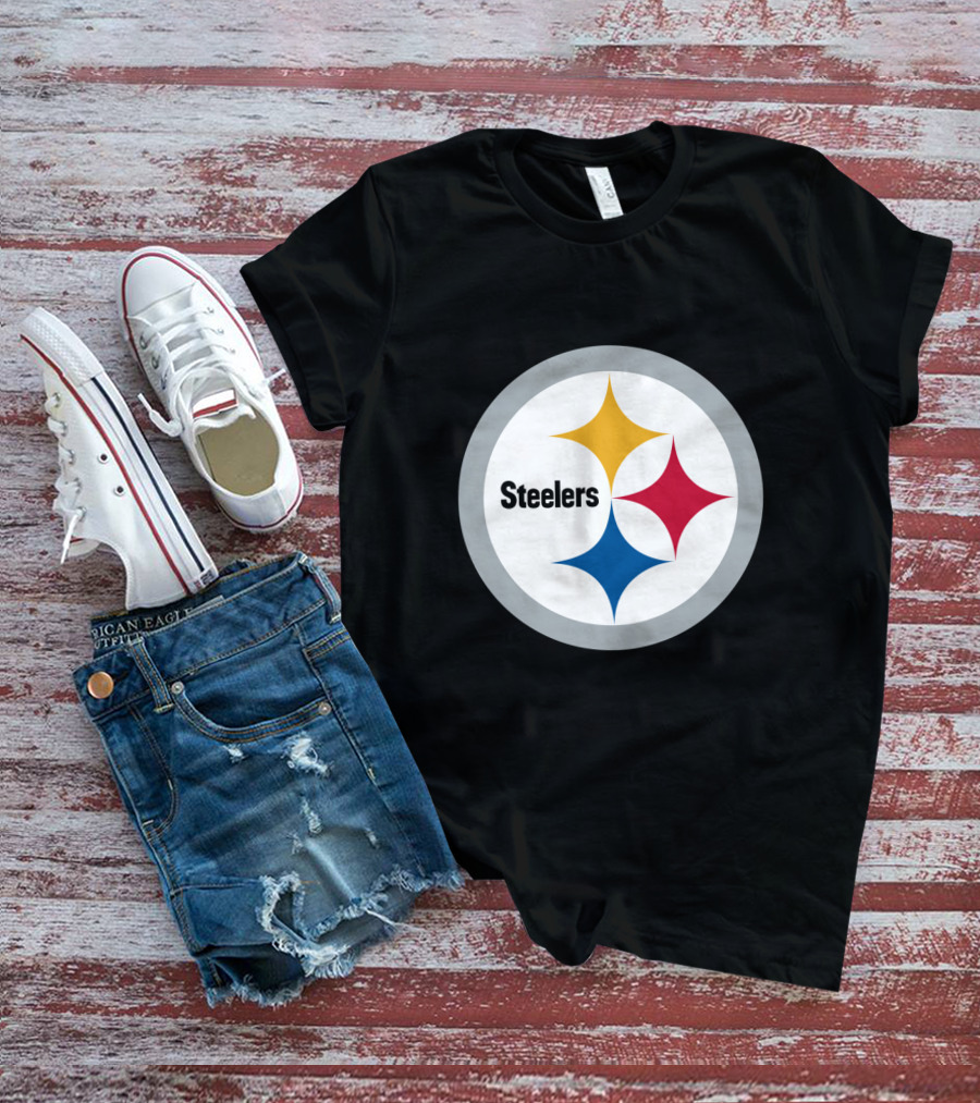 Pittsburgh Steelers Circular Emblem With Iconic Stars T-Shirt