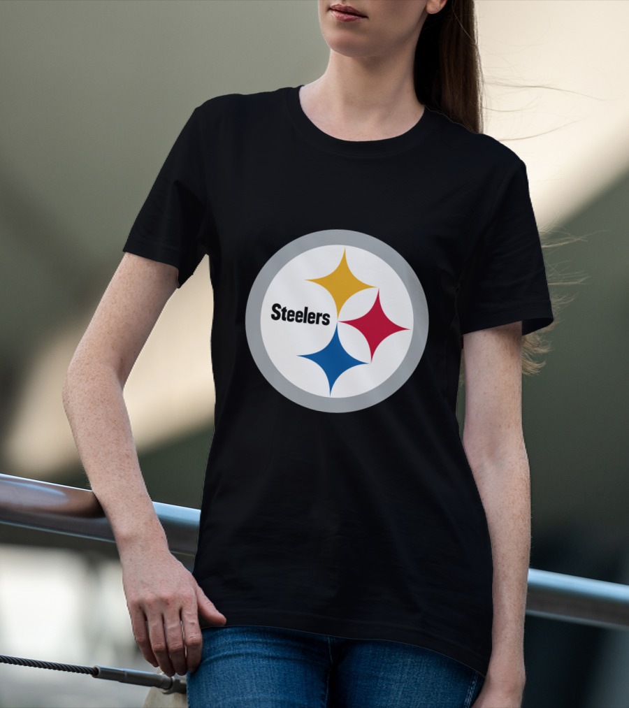 Pittsburgh Steelers Circular Emblem With Iconic Stars T-Shirt