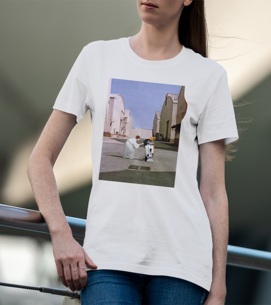 Wish You Were Leia With Princess And Droid In Iconic Courtyard Scene T-Shirt