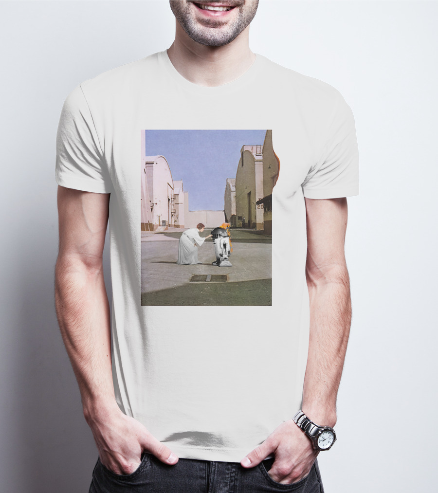 Wish You Were Leia With Princess And Droid In Iconic Courtyard Scene T-Shirt