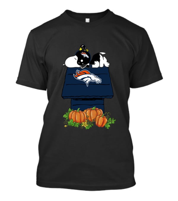 Denver Broncos Snoopy Halloween Pumpkin House T-Shirt