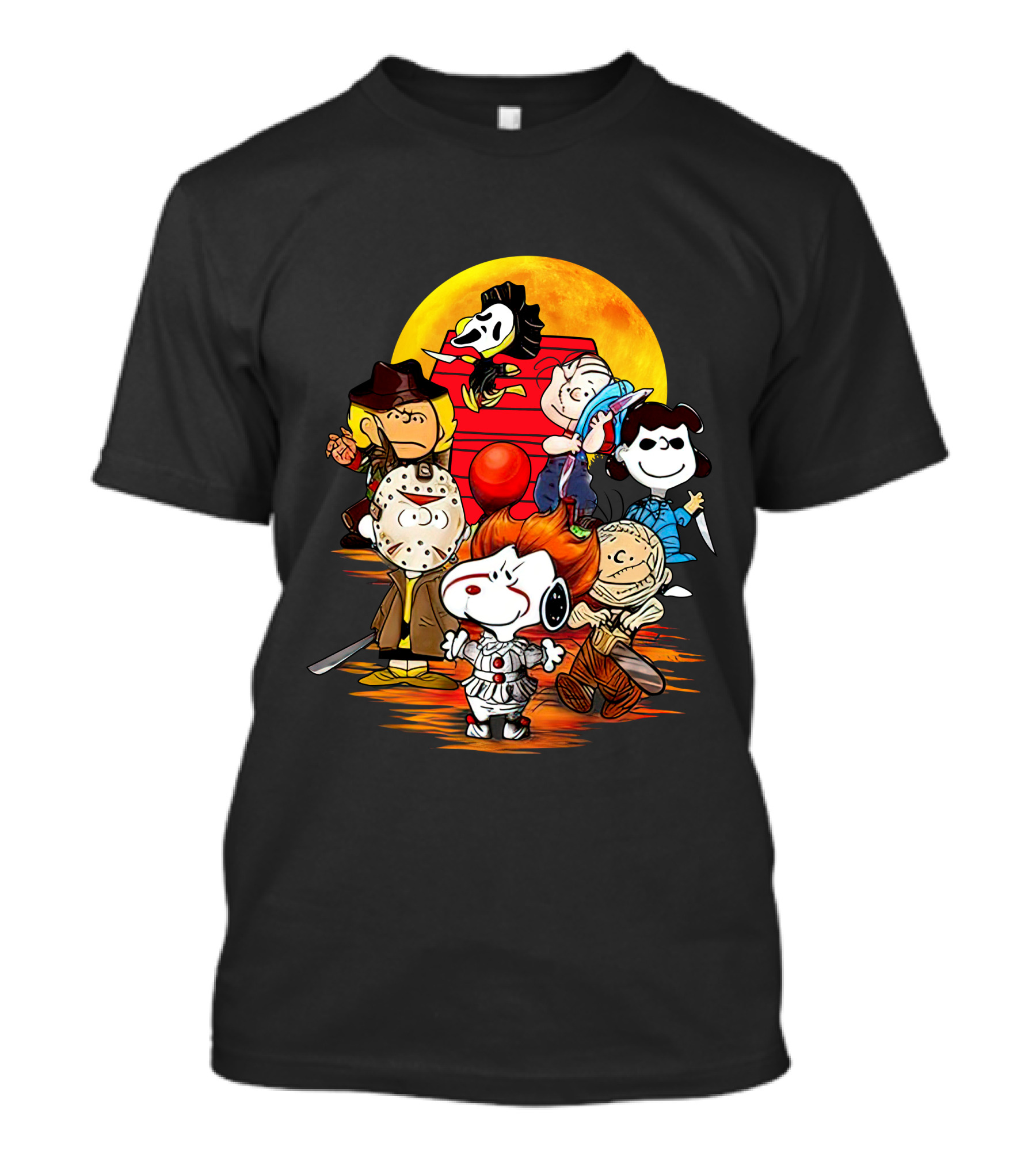 Snoopy And Friends Halloween Horror Mashup T-Shirt