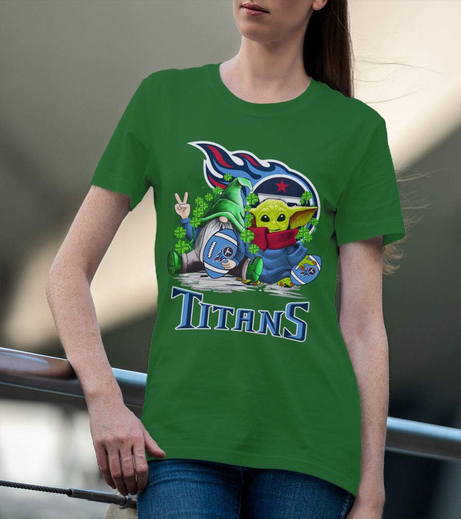 Tennessee Titans St. Patrick’s Day Gnome And Alien Football T-Shirt