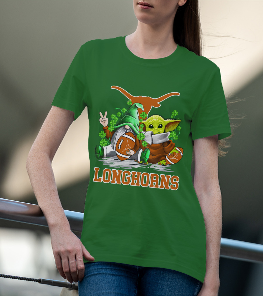 Texas Longhorns Football Patrick’s Day Longhorns Gnome Baby Jedi T-Shirt