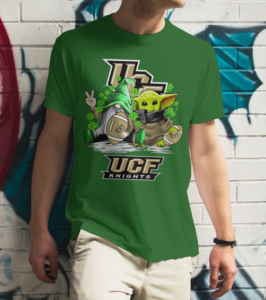 UCF Knights Football St. Patrick's Day Shamrock Gnome Baby Alien T-Shirt