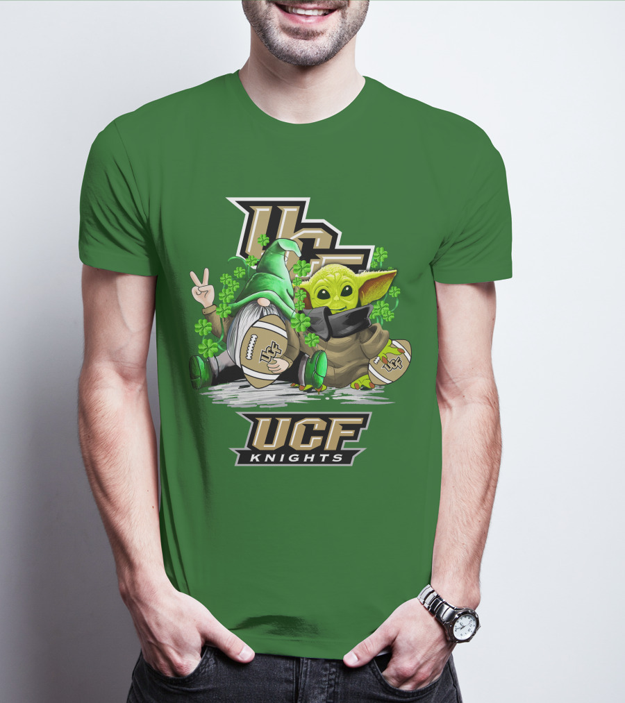 UCF Knights Football St. Patrick's Day Shamrock Gnome Baby Alien T-Shirt