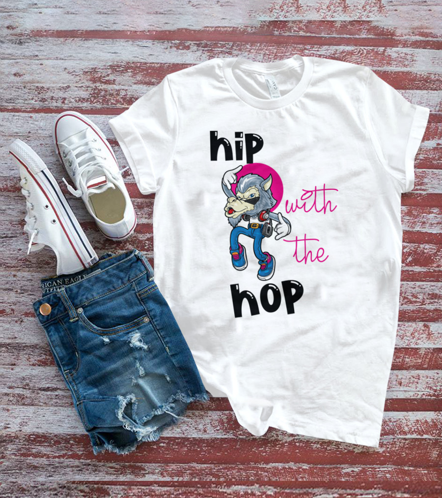 Hip With The Hop Dancing Donkey In Headphones Animation T-Shirt