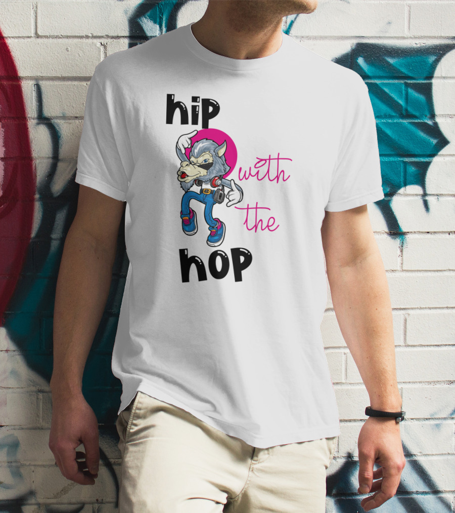 Hip With The Hop Dancing Donkey In Headphones Animation T-Shirt