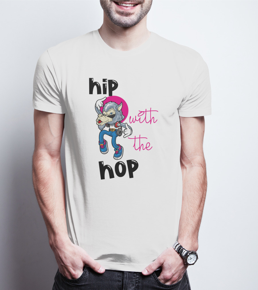Hip With The Hop Dancing Donkey In Headphones Animation T-Shirt