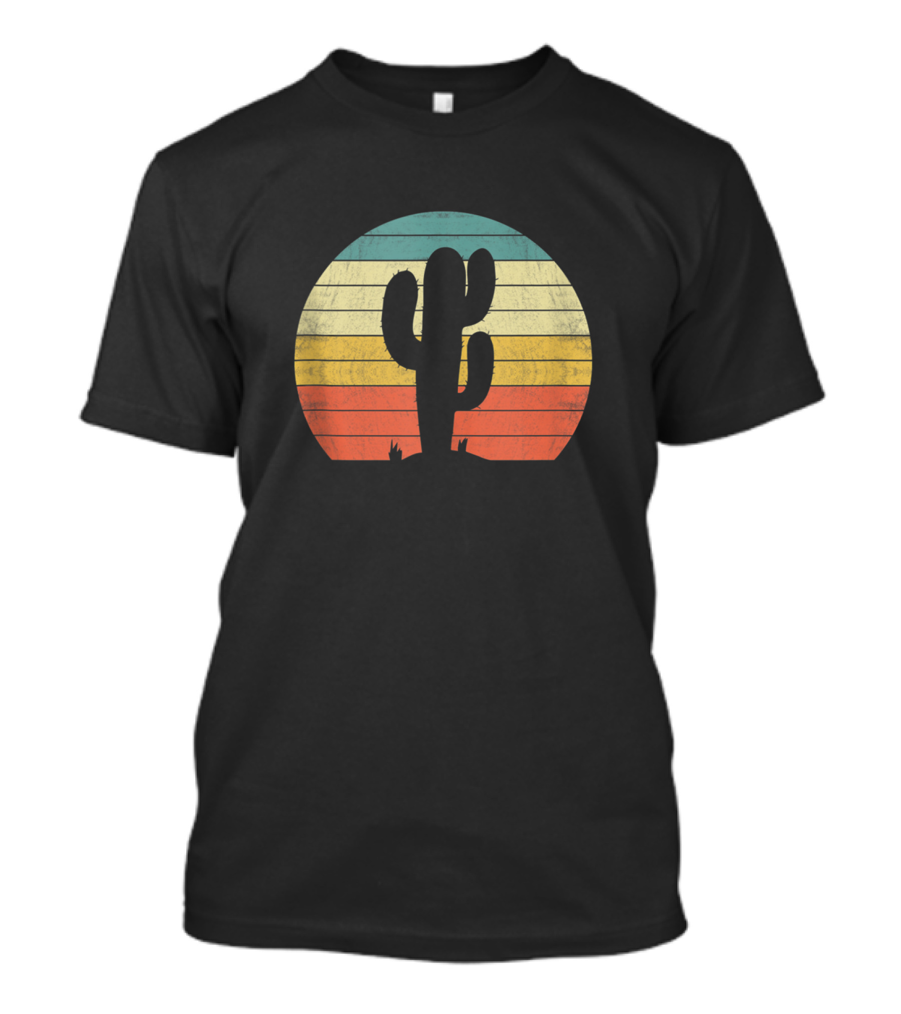 Retro Sunset Saguaro Cactus T-Shirt