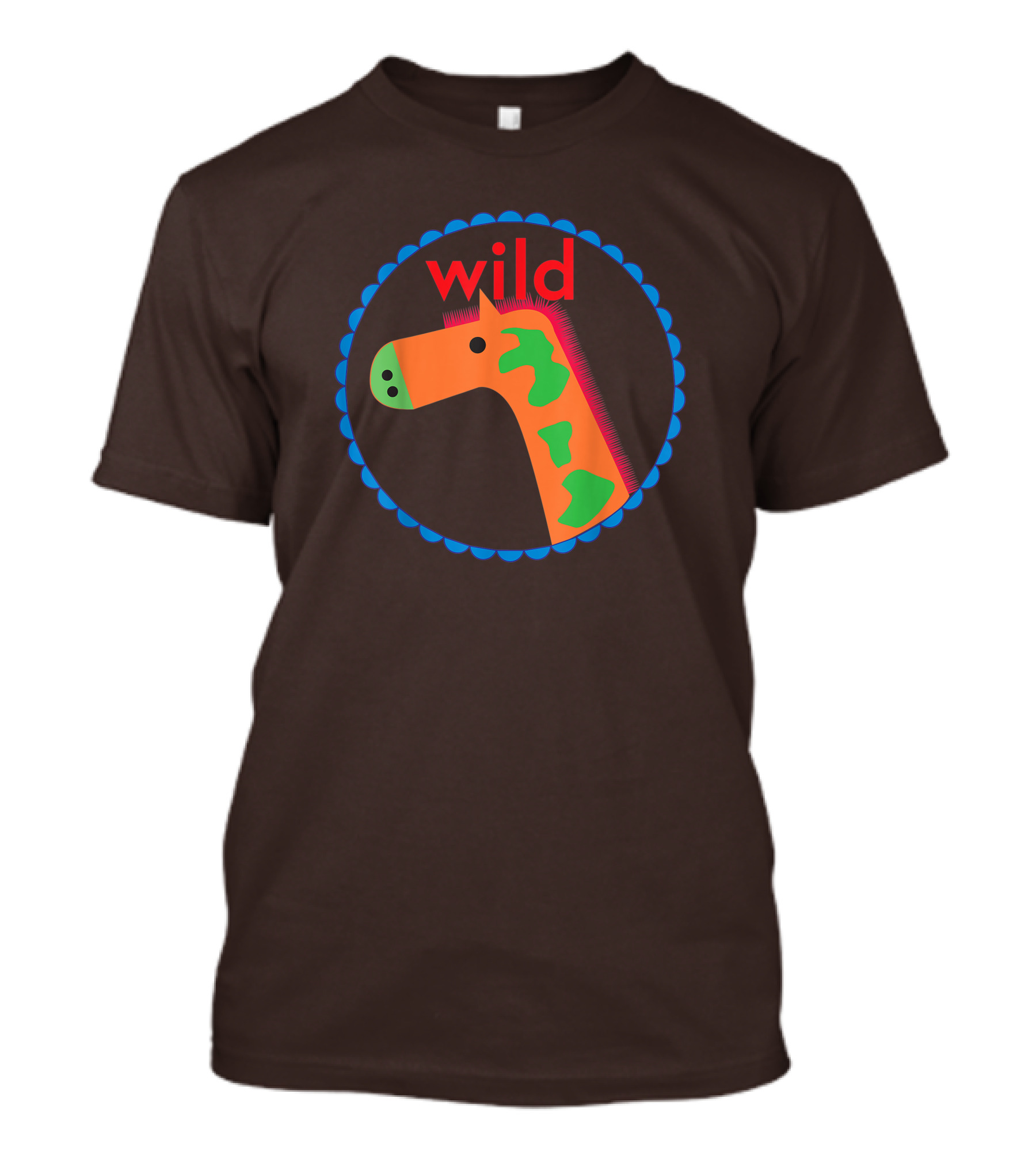 Wild Horse Multicolored Pattern Circle T-Shirt