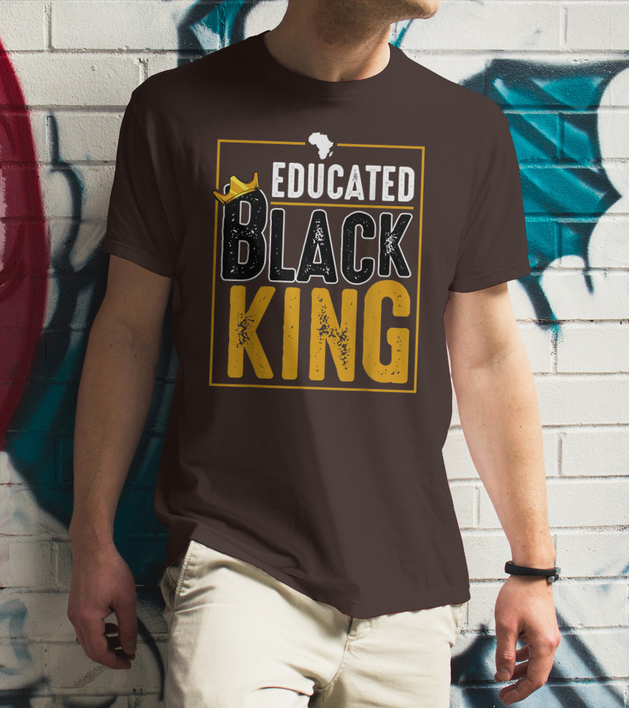 Educated Black King Africa Crown T-Shirt