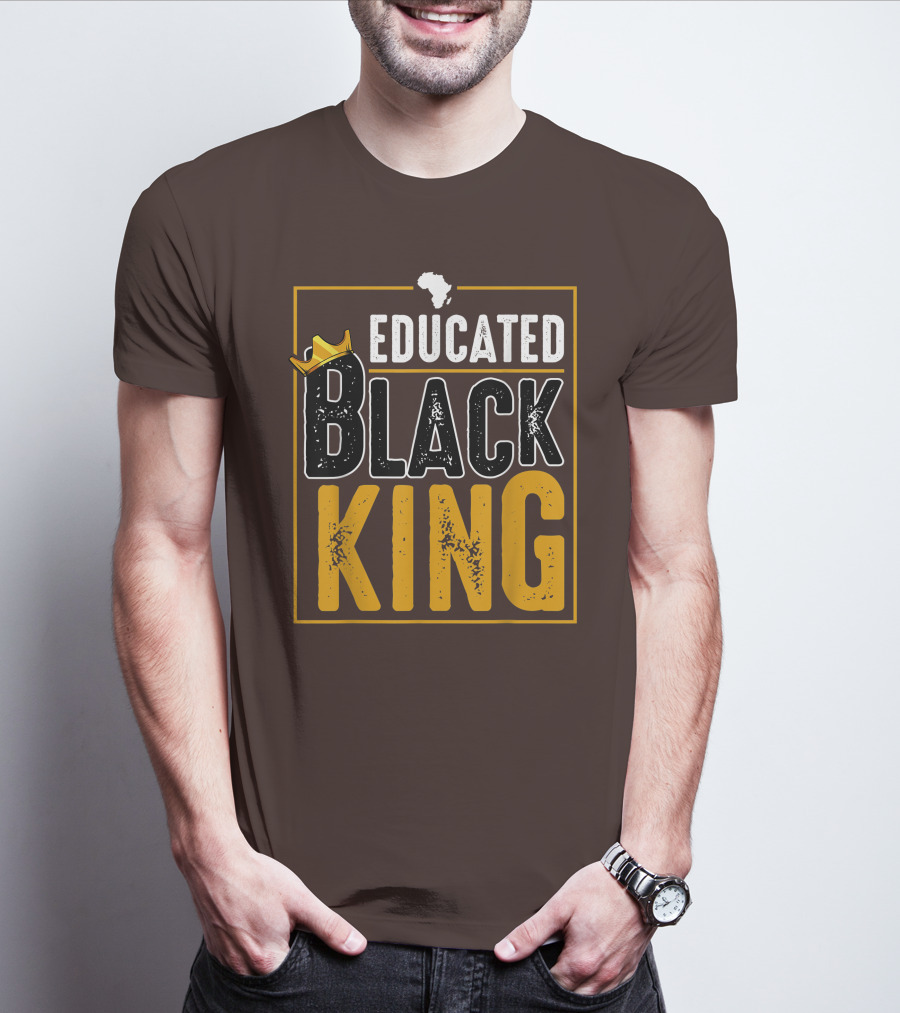 Educated Black King Africa Crown T-Shirt