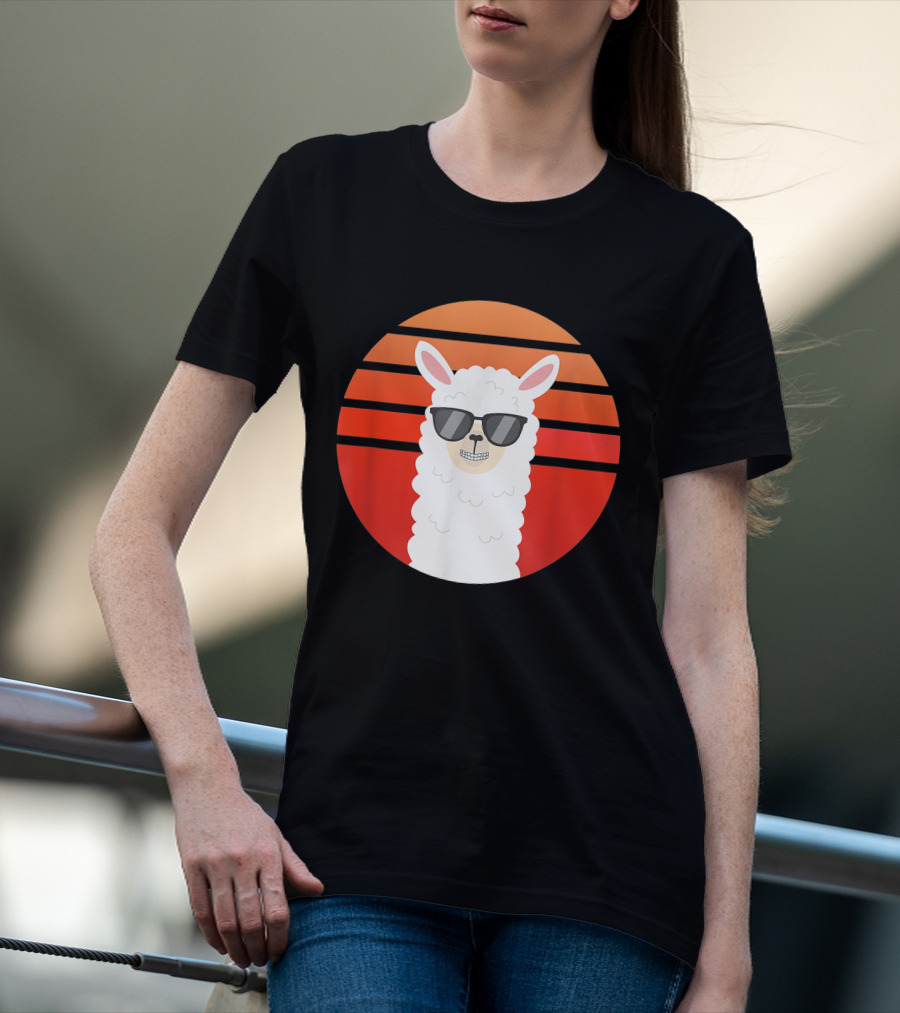 Alpaca Grin Sunset Shades T-Shirt