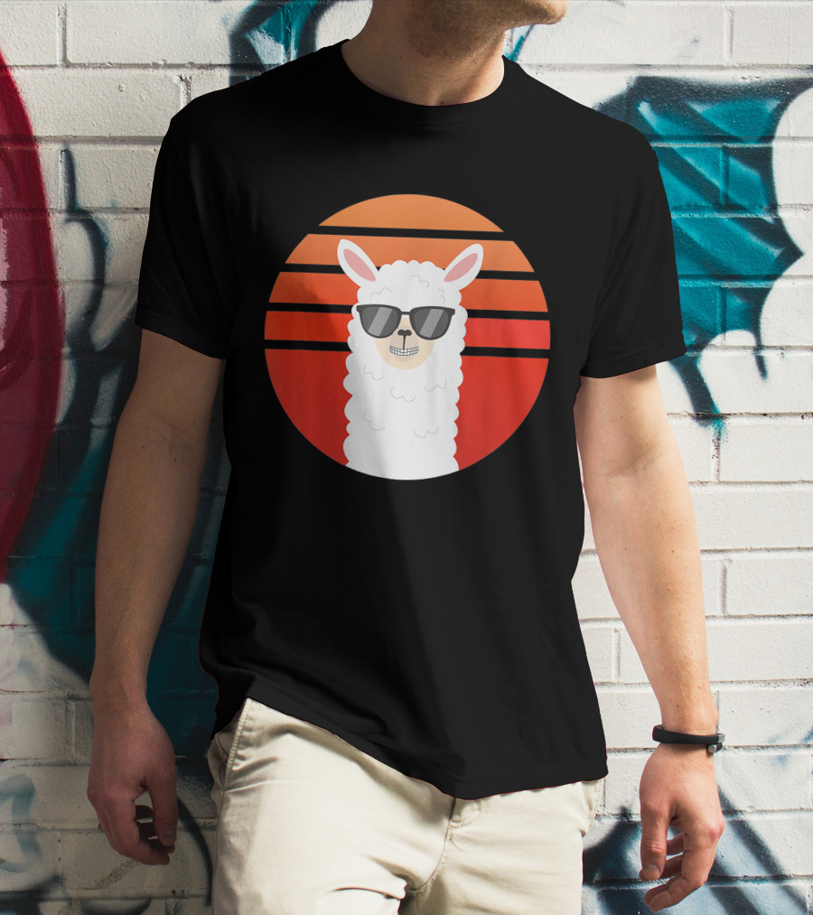 Alpaca Grin Sunset Shades T-Shirt