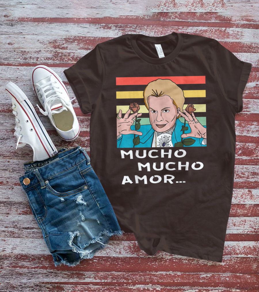 Mucho Mucho Amor Walter Mercado Nostalgic Iconic Look Roses Retro Vibes T-Shirt