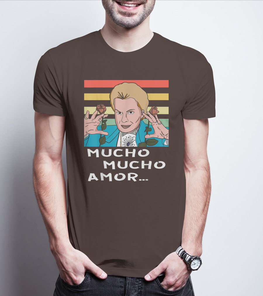 Mucho Mucho Amor Walter Mercado Nostalgic Iconic Look Roses Retro Vibes T-Shirt