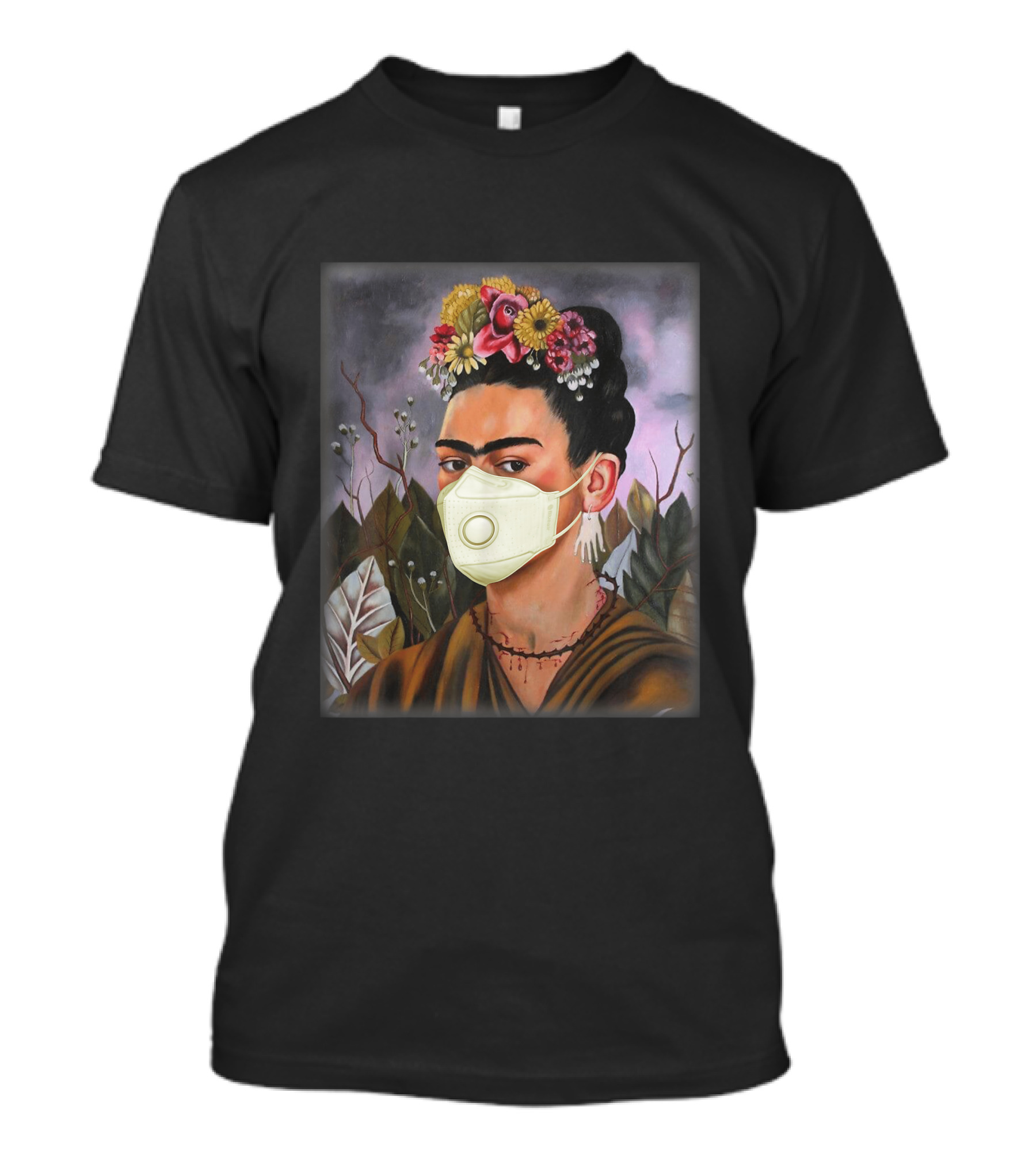 Frida Kahlo Floral Mask T-Shirt
