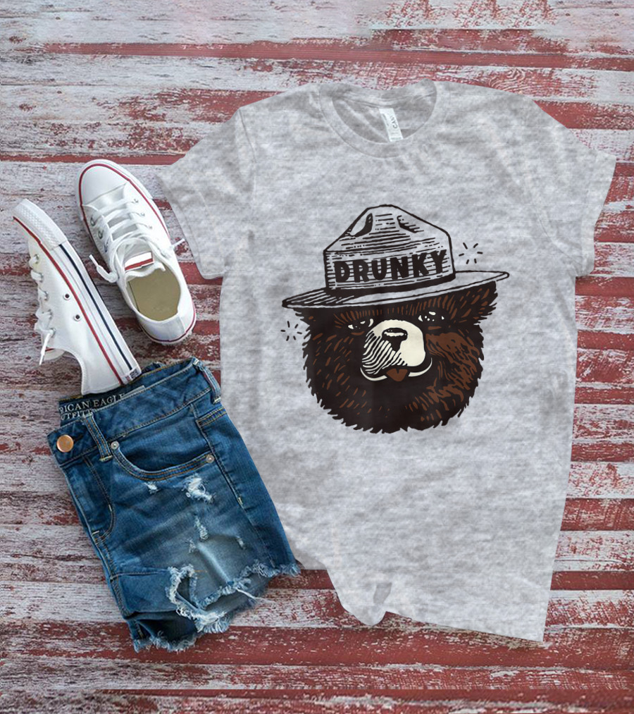 Drunky The Bear With Hat T-Shirt