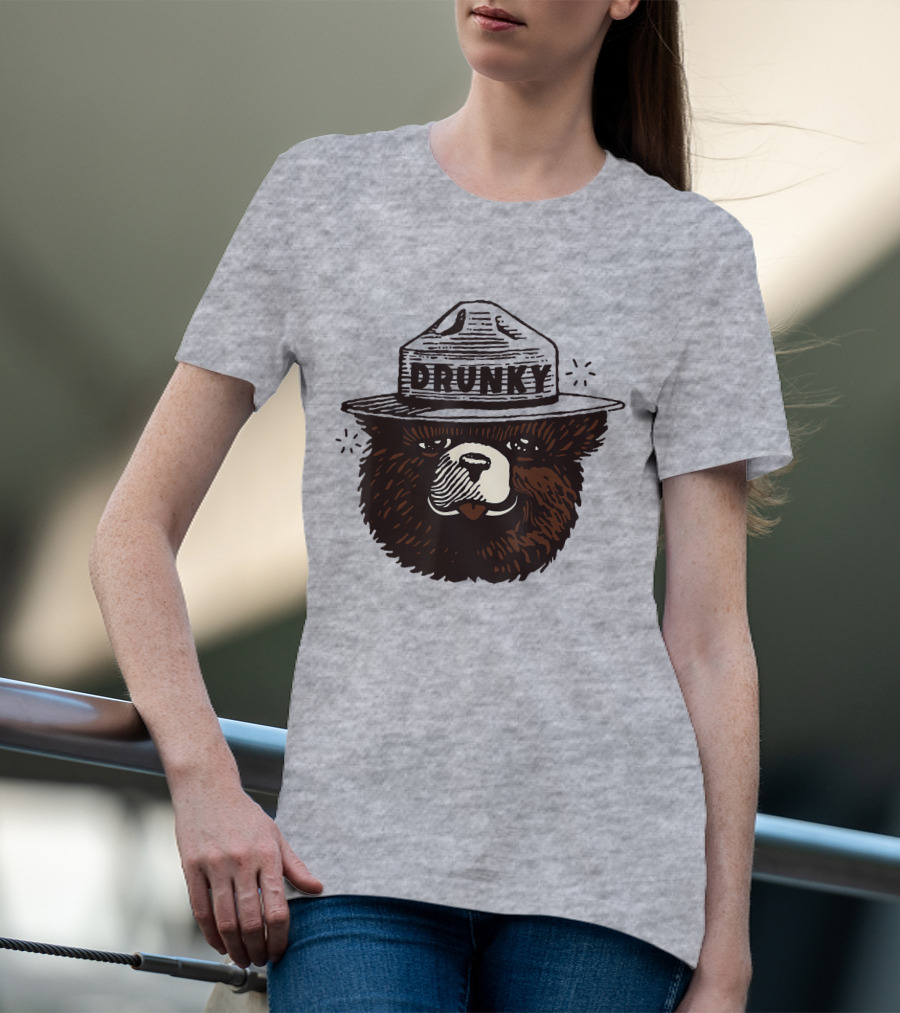 Drunky The Bear With Hat T-Shirt