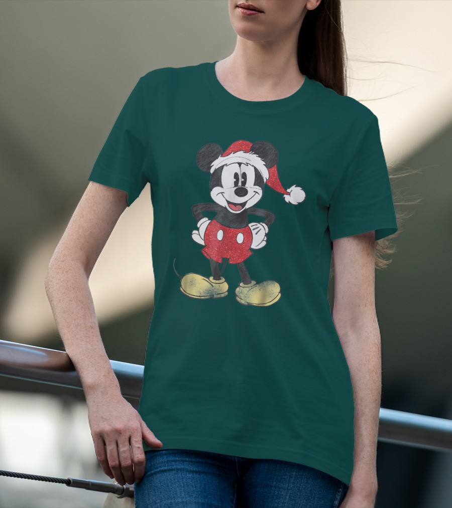 Vintage Disney Santa Mickey Mouse Classic T-Shirt