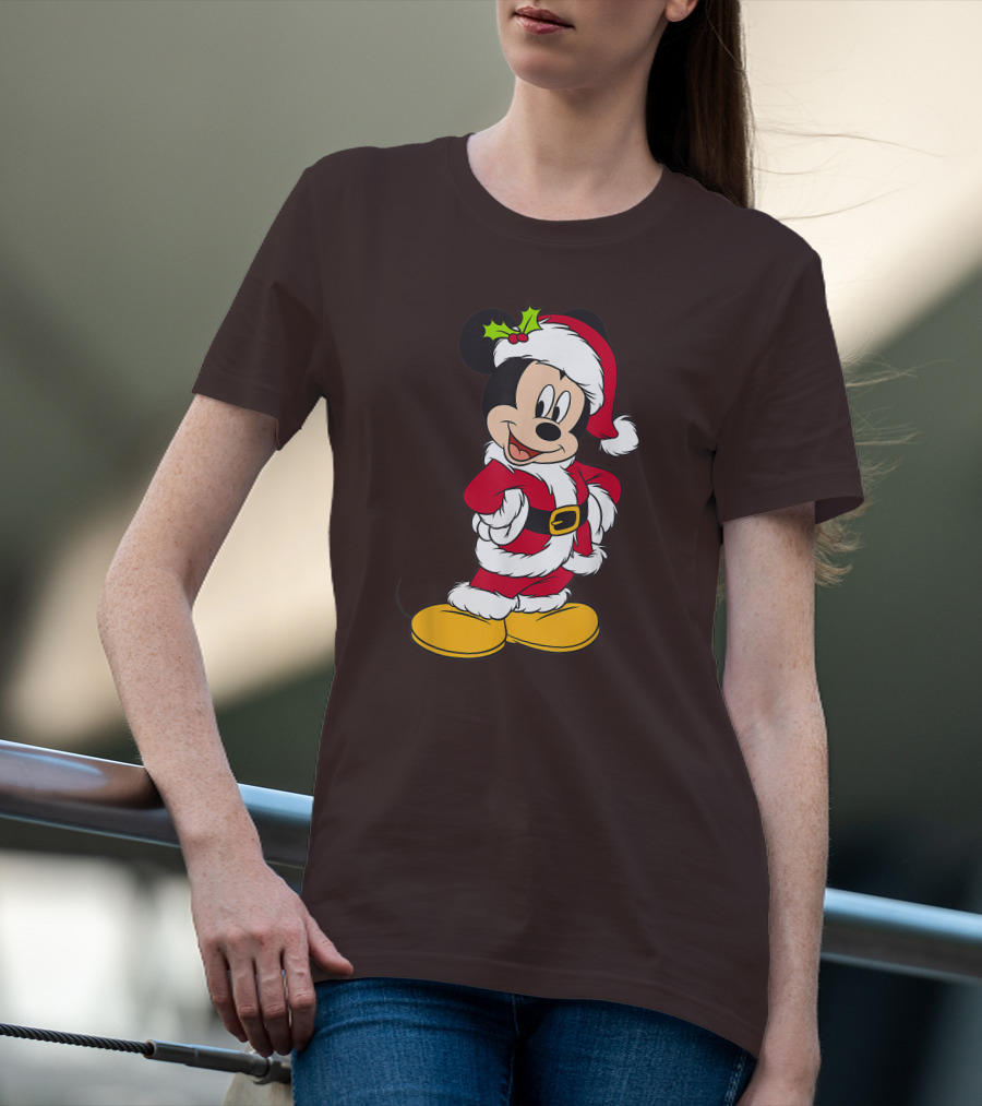 Disney Santa Mickey Mouse Holiday T-Shirt