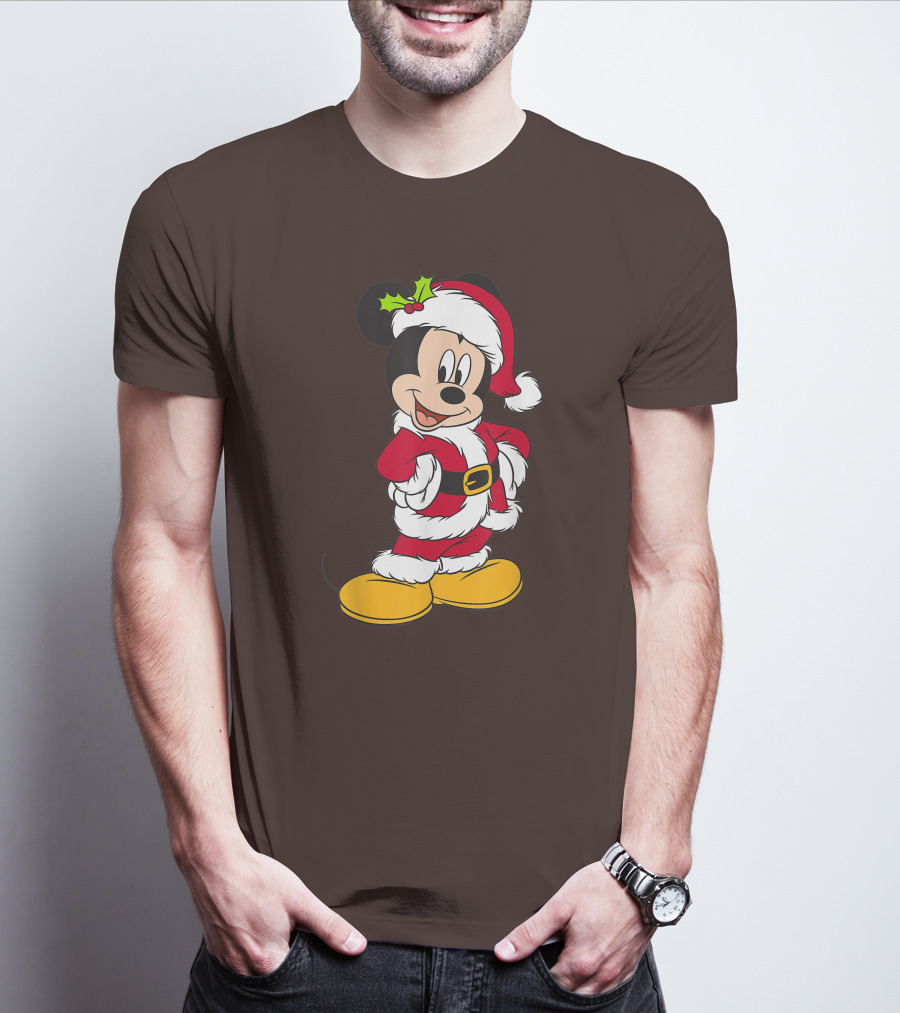 Disney Santa Mickey Mouse Holiday T-Shirt