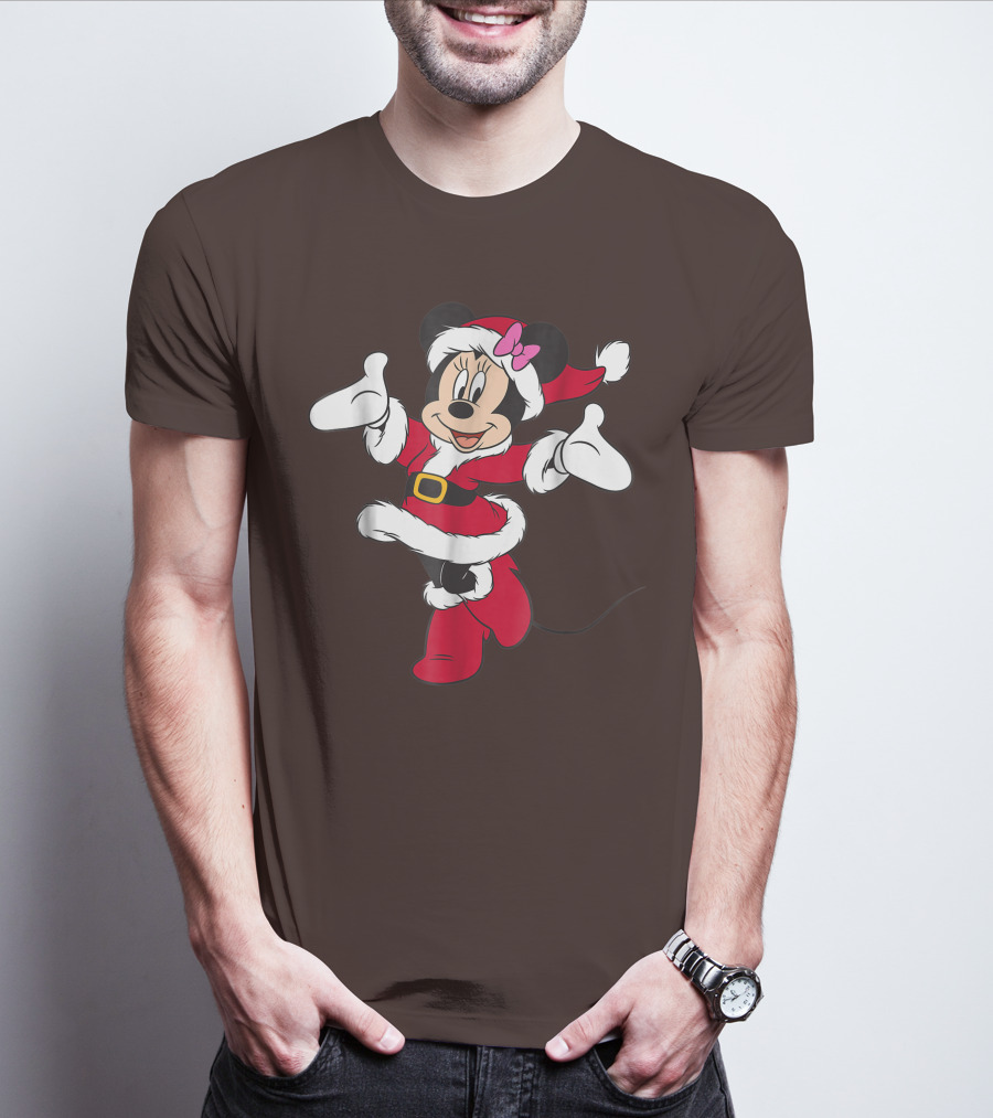 Disney Holiday Santa Minnie Mouse Christmas T-Shirt