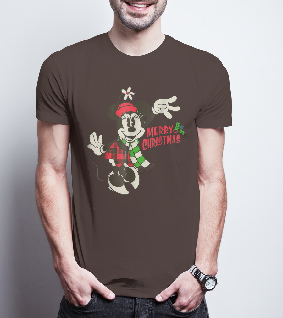 Merry Christmas Disney Vintage Minnie Mouse T-Shirt