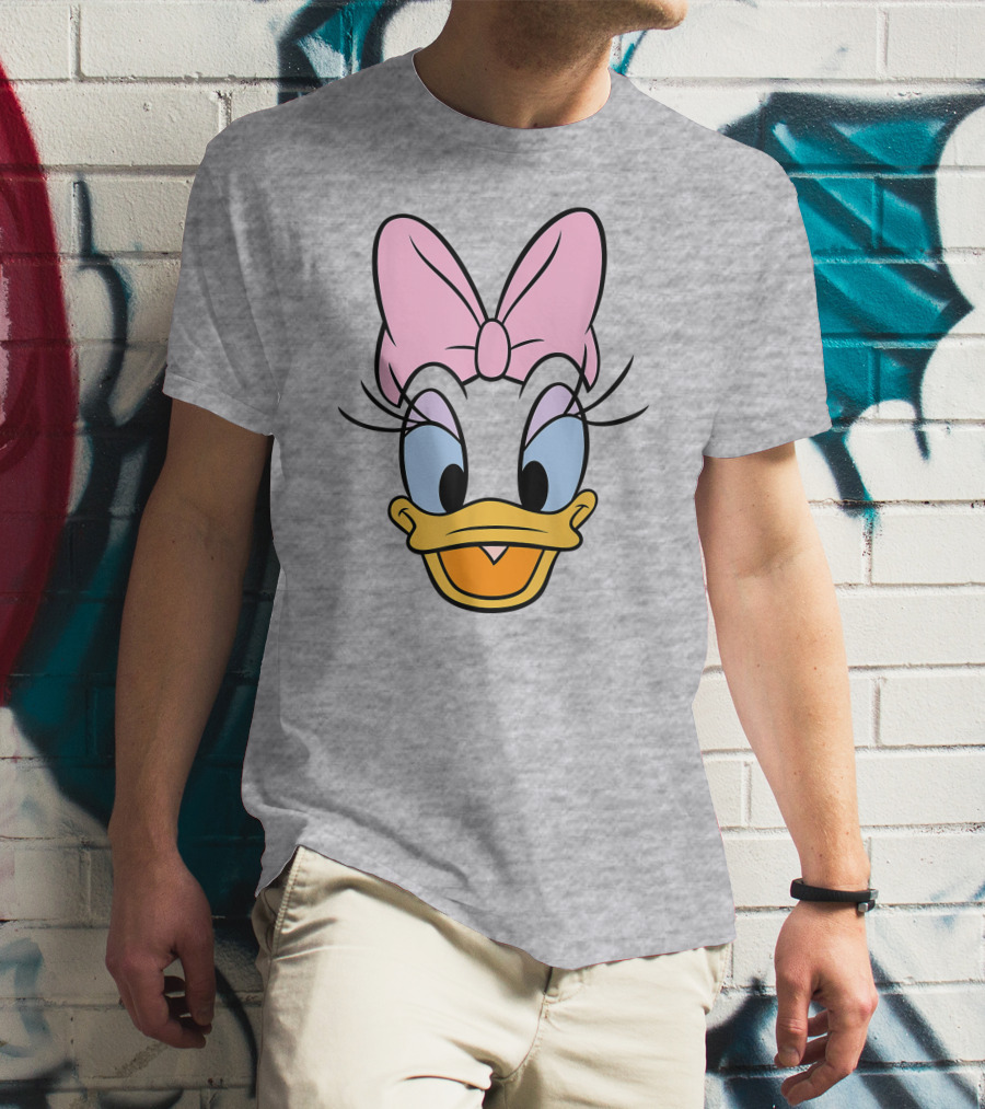 Disney Daisy Duck Pink Bow Face T-Shirt