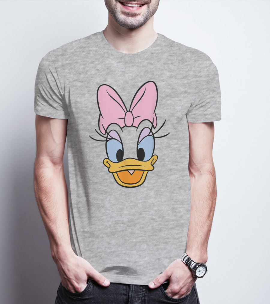 Disney Daisy Duck Pink Bow Face T-Shirt