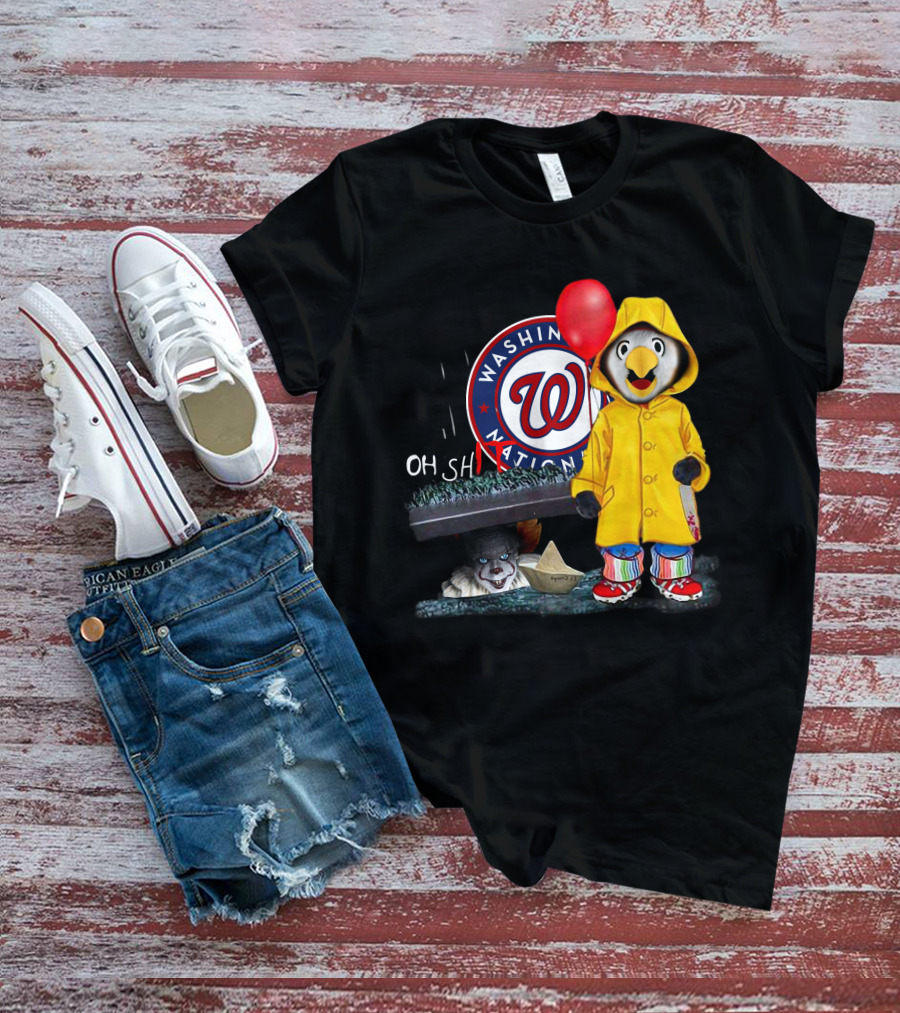Washington Nationals Pennywise Penguin Red Balloon T-Shirt