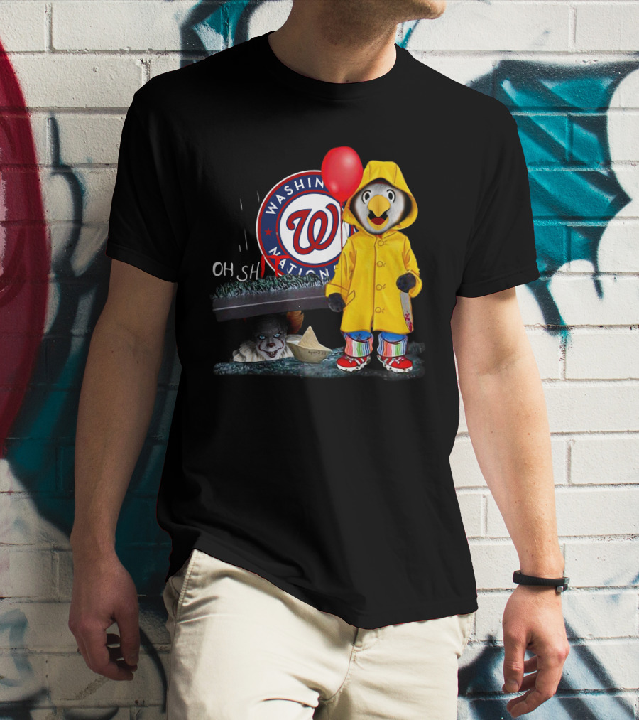 Washington Nationals Pennywise Penguin Red Balloon T-Shirt