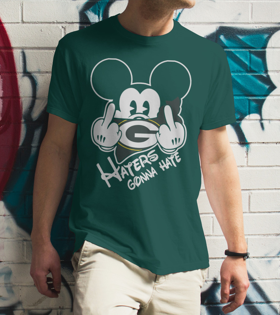 Packers Haters Gonna Hate Mouse Hands T-Shirt