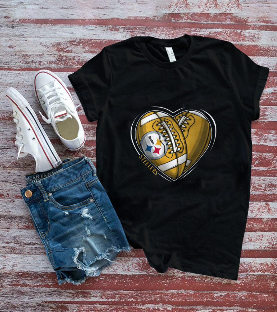 Steelers Heart Football Steelers T-Shirt