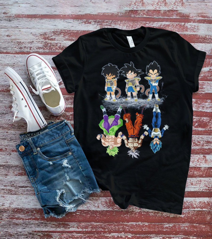 Broly Goku Vegeta Saiyan Evolution Half Saiyan Half Saiyan Gods T-Shirt