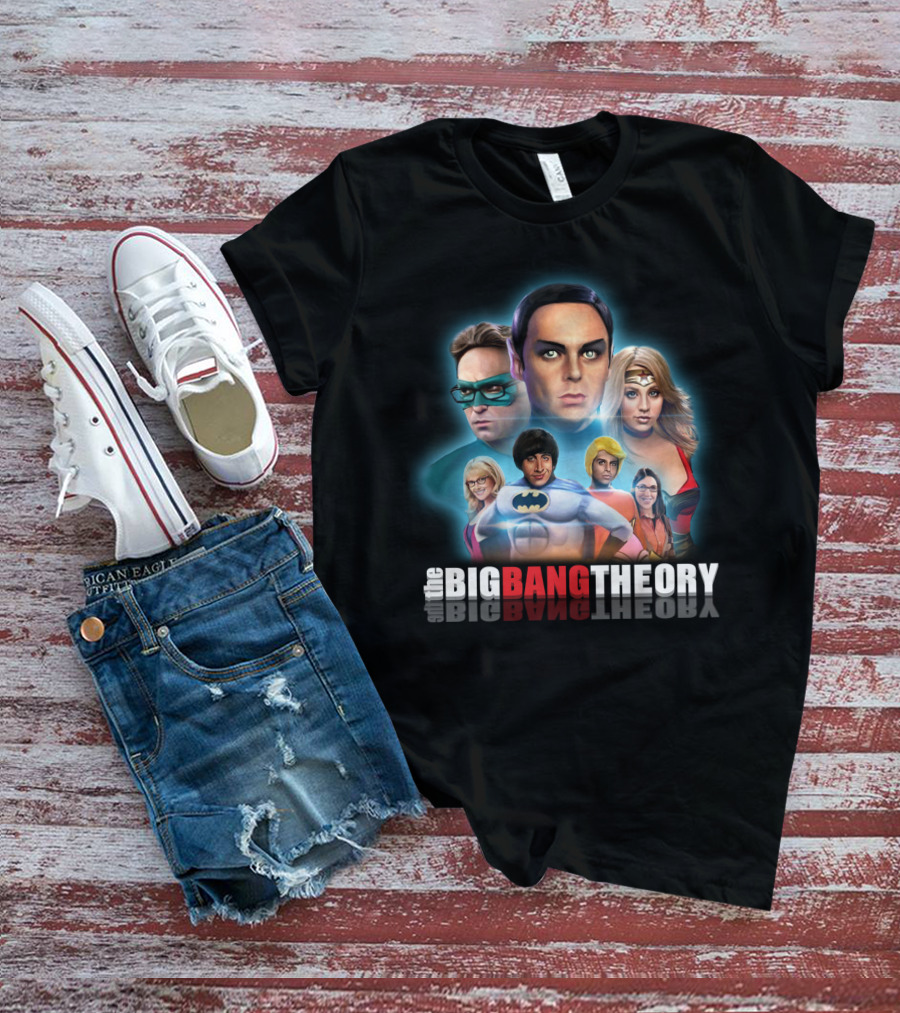 The Big Bang Theory Justice League Parody Characters T-Shirt